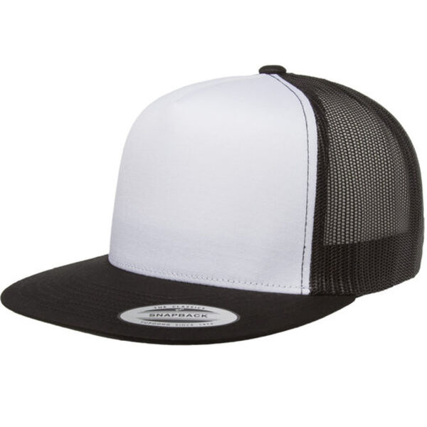 Adult Trucker with White Front Panel Cap Thumbnail