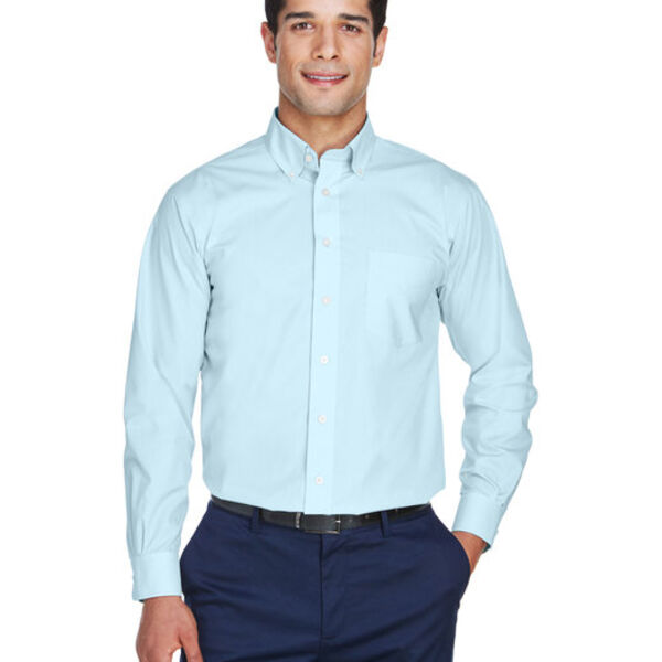 Men's Crown Collection® Solid Broadcloth Woven Shirt Thumbnail