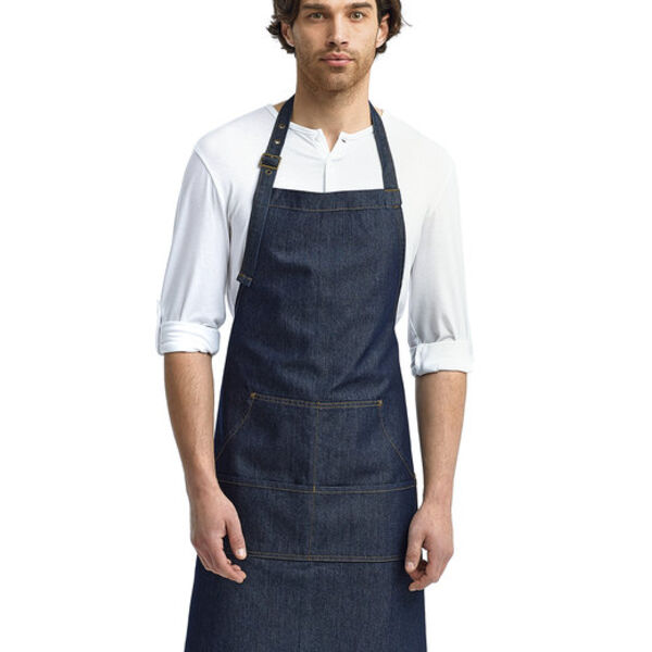 Unisex Jeans Stitch Denim Bib Apron Thumbnail