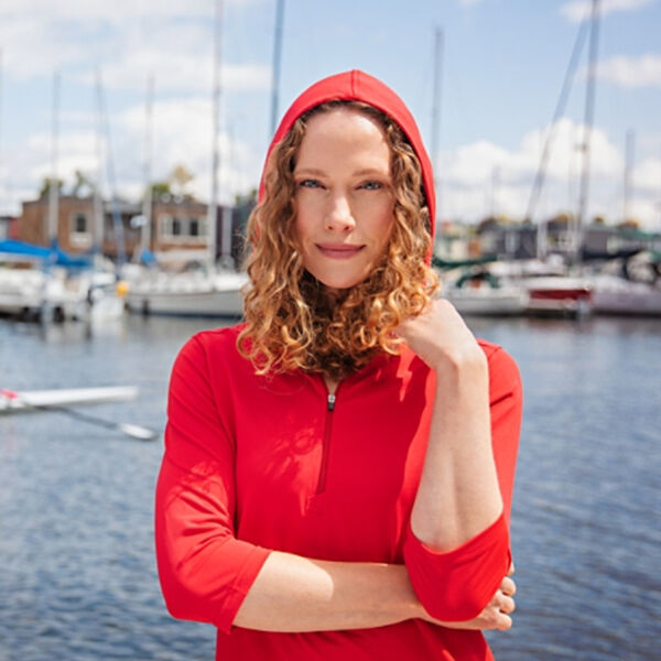 Cutter & Buck Virtue Eco Pique Recycled Half Zip Pullover Womens Hoodie Thumbnail