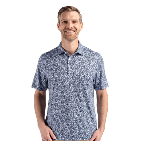Cutter & Buck Pike Eco Flora Print Recycled Mens Big & Tall Polo Thumbnail