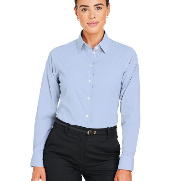 Women's CrownLux Performance® Microstripe Dress Shirt Thumbnail