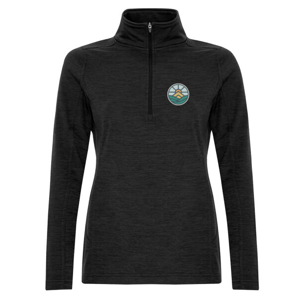 HC- ATCDYNAMIC HEATHER FLEECE 1/2 ZIP LADIES' SWEATSHIRT. Thumbnail